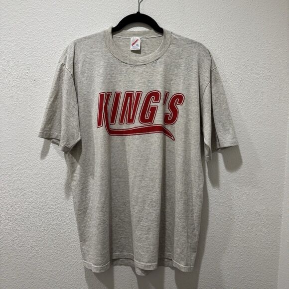 Vintage Sacramento Kings Pro Athletic T-Shirt Gray Size XL Made in USA - Picture 1 of 6